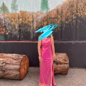 City Triangles Pink Sequin Prom Dress